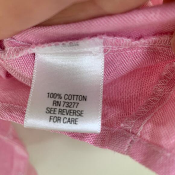 Croft & Barrow Pink Oxford Cotton Shirt Dragonfly Sz Medium - Picture 8 of 9